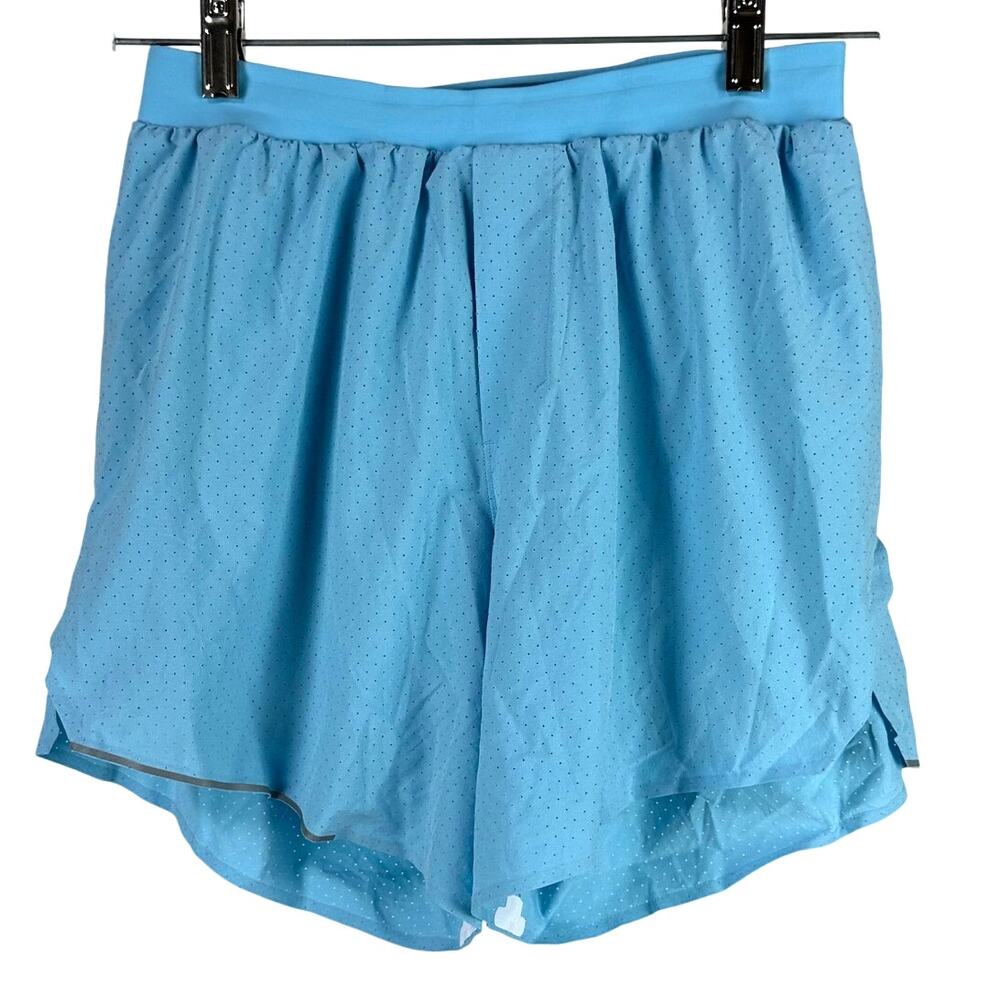 Lululemon Fast Free Lined Short 6" Light Blue Men's Size Small EUC